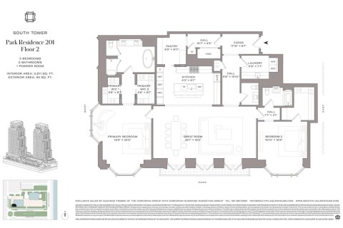 Condominio en venta en West Palm Beach, Florida, 2 dormitorios, 261.15 m2 № 2087762 - foto 15