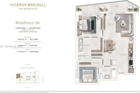 Condo in Miami, Florida, 2 bedrooms  № 2072828