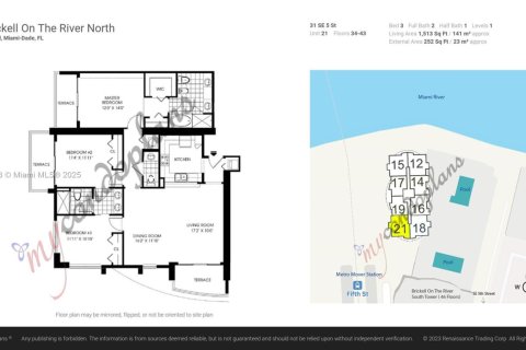 Copropriété à vendre à Miami, Floride: 3 chambres, 140.56 m2 № 1799076 - photo 22
