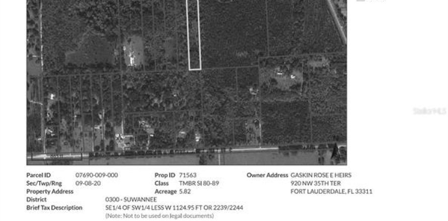 Terreno en Gainesville, Florida № 1555584