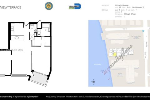 Condominio en venta en Miami Beach, Florida, 2 dormitorios, 87.33 m2 № 1881892 - foto 21