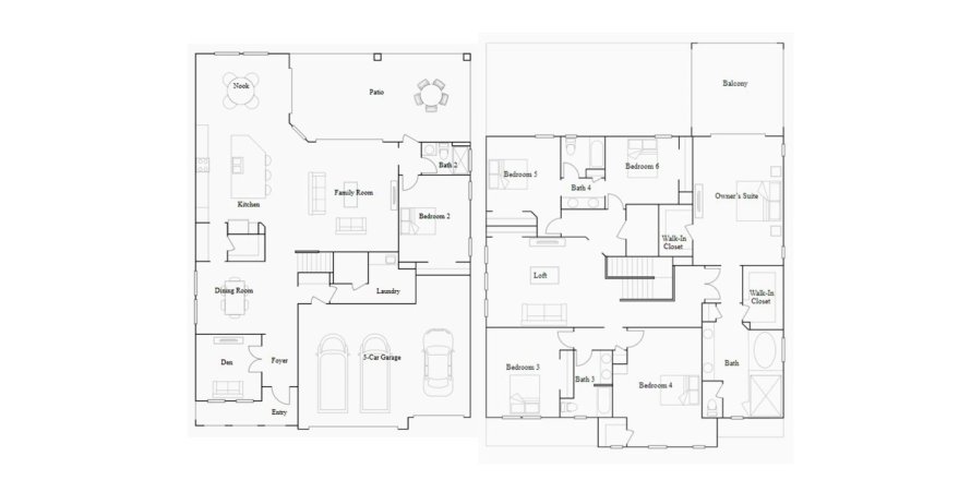 House in ESTANCIA

 in Wesley Chapel, Florida 6 bedrooms, 412 sq.m. № 68807