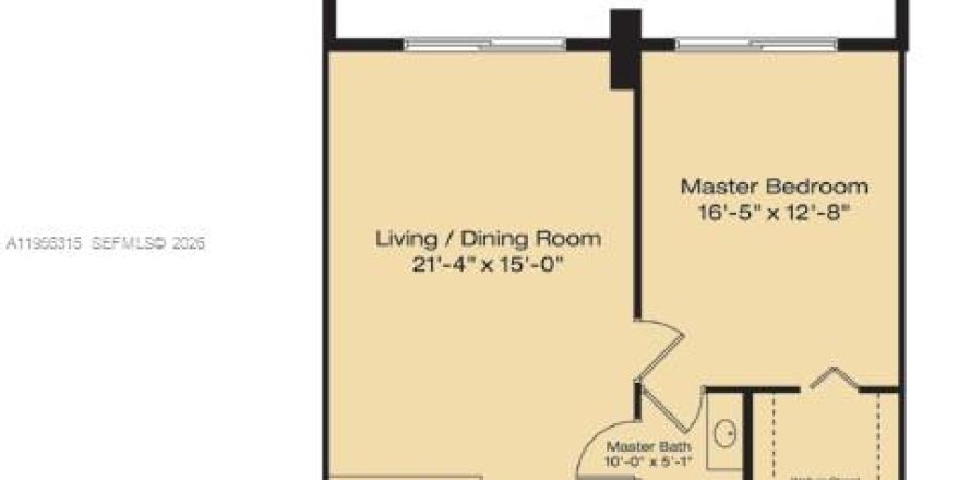 Condominio en Miami, Florida, 1 dormitorio  № 2011165