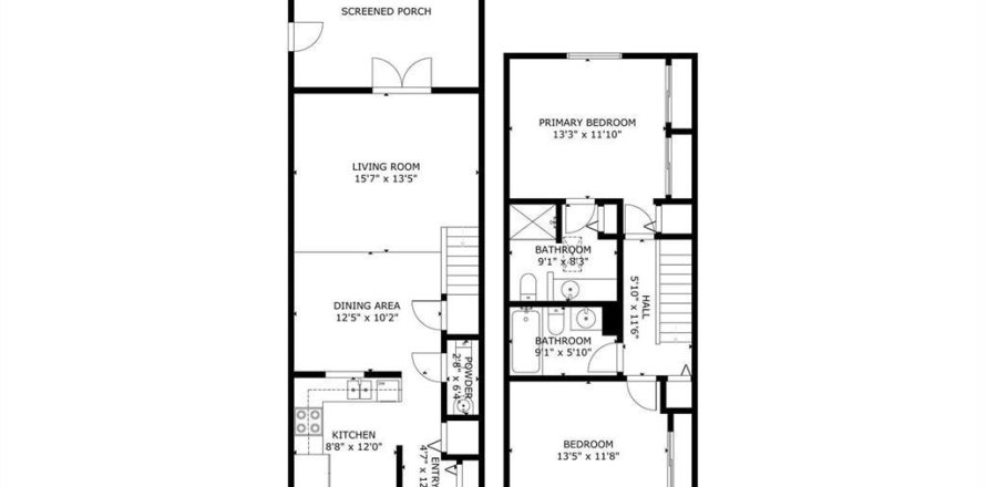 Townhouse in Tamarac, Florida 2 bedrooms, 110 sq.m. № 1187295