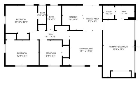 House in Brandon, Florida 4 bedrooms, 140.47 sq.m. № 2109487 - photo 25