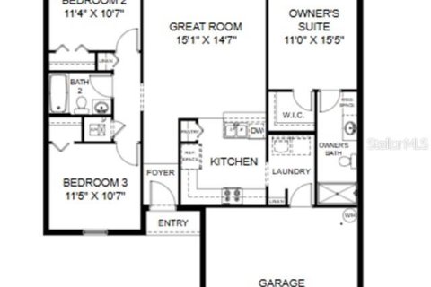 House in Poinciana, Florida 3 bedrooms, 116.13 sq.m. № 1839811 - photo 2