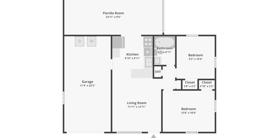 House in Saint Petersburg, Florida 2 bedrooms, 81.2 sq.m. № 1831982