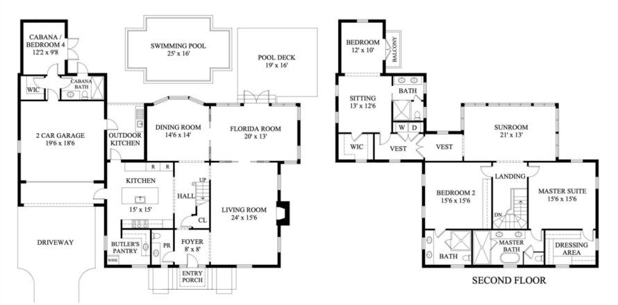 House in Palm Beach, Florida 4 bedrooms, 310.11 sq.m. № 582790