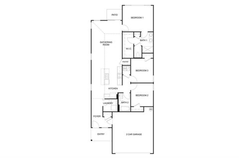 Купить виллу или дом в Буннелл, Флорида 3 комнаты, 130.25м2, № 2092040 - фото 2