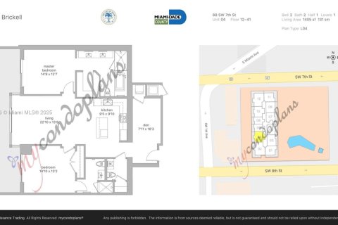 Copropriété à vendre à Miami, Floride: 2 chambres, 130.71 m2 № 1940078 - photo 24