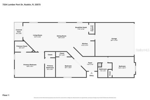 Villa ou maison à louer à Ruskin, Floride: 3 chambres, 137.96 m2 № 2407093 - photo 2