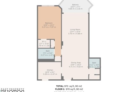 Condominio en alquiler en Hallandale Beach, Florida, 1 dormitorio, 80.82 m2 № 1080608 - foto 1