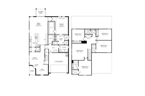 House floor plan «House», 5 bedrooms in Legends Preserve - Signature Series