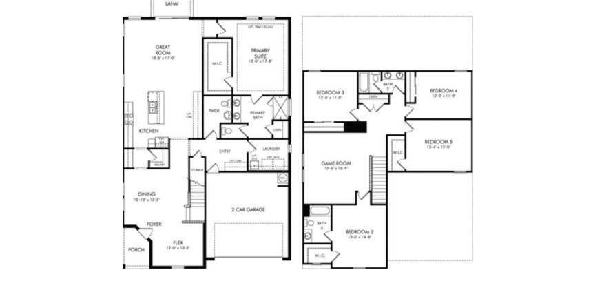 House floor plan «House», 5 bedrooms in Legends Preserve - Signature Series