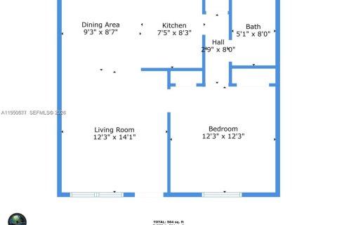 Снять в аренду кондоминиум в Холливуд, Флорида 1 спальня, 55м2, № 2008290 - фото 22