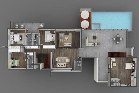 Снять в аренду виллу или дом в Лейк-Уорт, Флорида 6 спален, 501.49м2, № 2038018 - фото 6