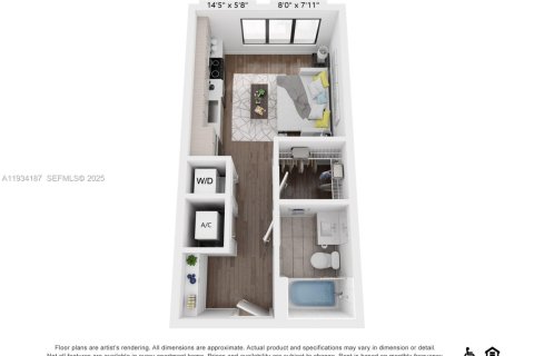 Studio à Miami, Floride № 1992443