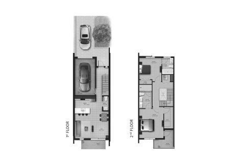 Townhouse floor plan «130SQM BALIN», 2 bedrooms in STRATA AT PLANTATION