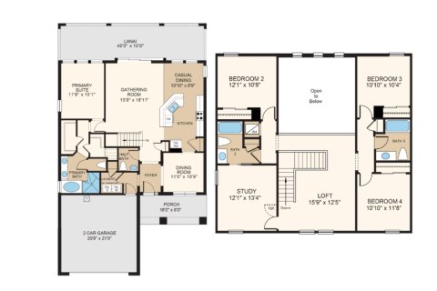 Планировка виллы или дома «House» 4 спальни в ЖК Echo Park