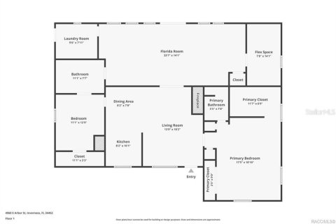 House in Inverness, Florida 2 bedrooms, 122.35 sq.m. № 1914562 - photo 6
