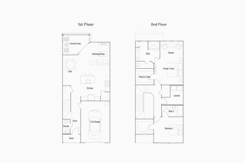 Townhouse floor plan «150SQM ISLAMORADA», 2 bedrooms in BEACHWALK