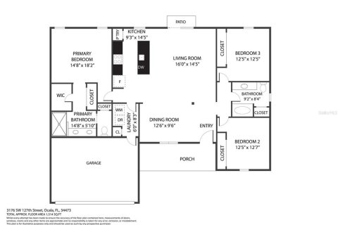 House in Ocala, Florida 3 bedrooms, 154.96 sq.m. № 1733609 - photo 22