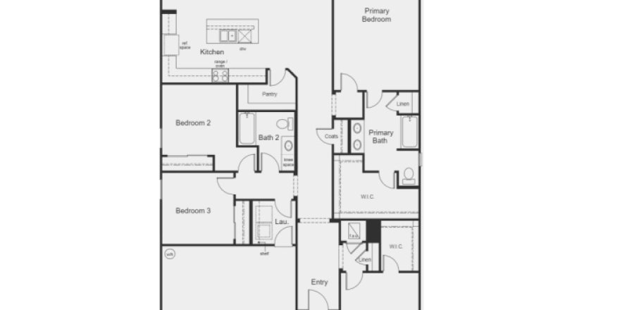 Планировка виллы или дома «House» 3 спальни в ЖК Copper Ridge