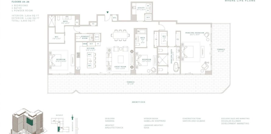 Condo à West Palm Beach, Floride, 3 chambres  № 963808