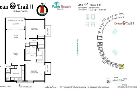 Copropriété à vendre à Jupiter, Floride: 2 chambres, 117.99 m2 № 1045773 - photo 1