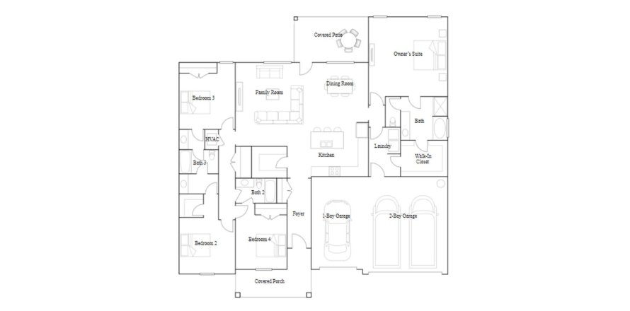 Townhouse floor plan «217SQM», 4 bedrooms in CARRINGTON