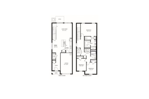 Townhouse floor plan «Townhouse», 2 bedrooms in Bella Oaks