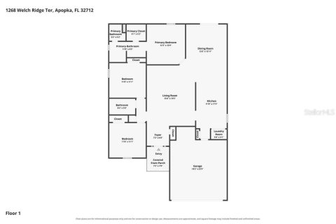 Villa ou maison à louer à Apopka, Floride: 3 chambres, 151.62 m2 № 2386104 - photo 2