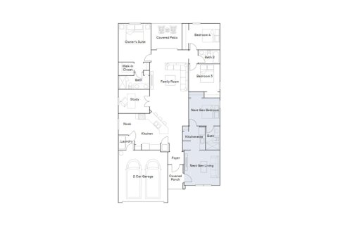 Townhouse floor plan «196SQM FREEDOM», 4 bedrooms in MAJESTIC OAKS