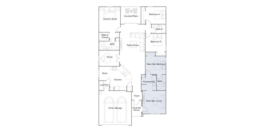 Планировка таунхауса «196SQM FREEDOM» 4 спальни в ЖК MAJESTIC OAKS