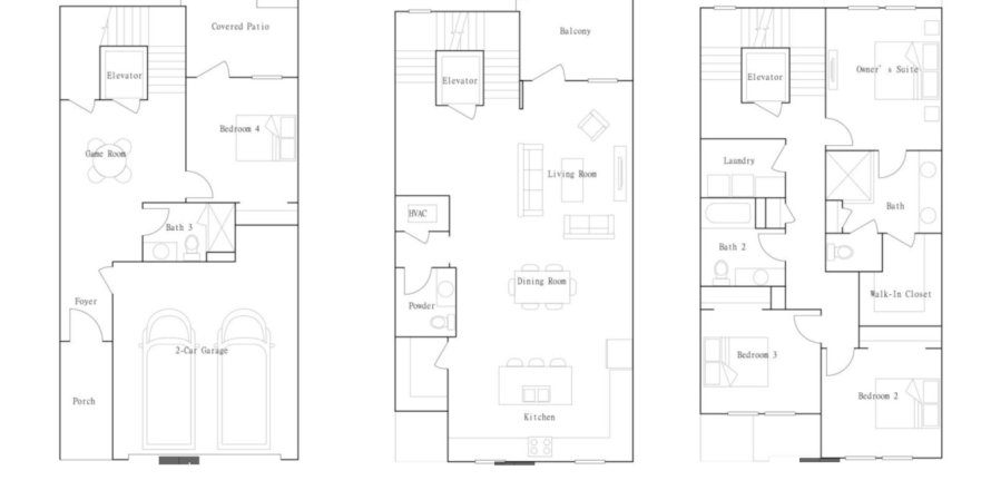 Townhouse in Westshore Marina District - Inlet Shore Waterfront in Tampa, Florida 4 rooms, 253 sq.m. № 373522