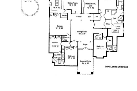 Купить виллу или дом в Маналапан, Флорида 4 спальни, 412.21м2, № 414964 - фото 1
