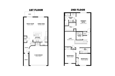 Townhouse floor plan «185SQM FULLERTON V», 3 bedrooms in ASPIRE AT HAWKS RIDGE