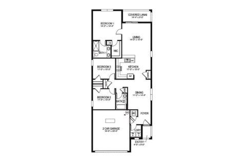 House floor plan «House», 3 bedrooms in Courtland Park Express Series