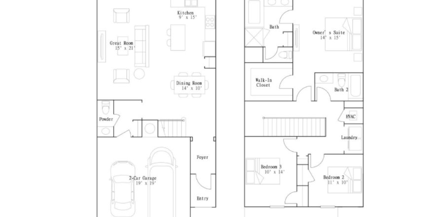 Townhouse in Champions Pointe - Champions Pointe Townhomes II in Davenport, Florida 3 rooms, 173 sq.m. № 330509