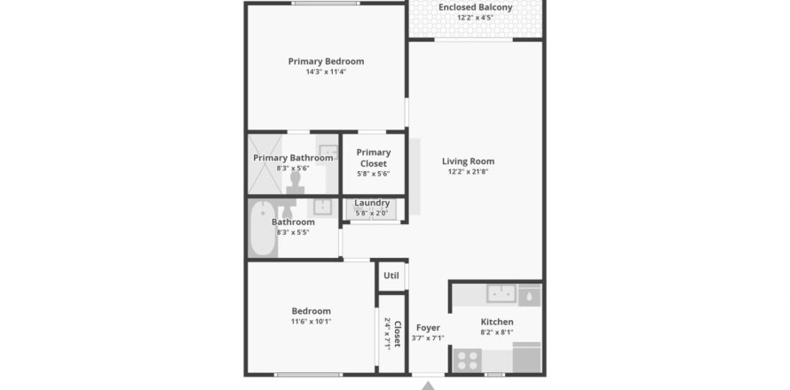 Condominio en Lauderhill, Florida, 2 dormitorios № 1172311