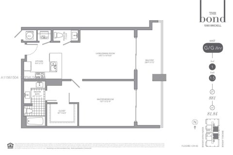 Condominio en venta en Miami, Florida, 1 dormitorio, 77.11 m2 № 2023386 - foto 12