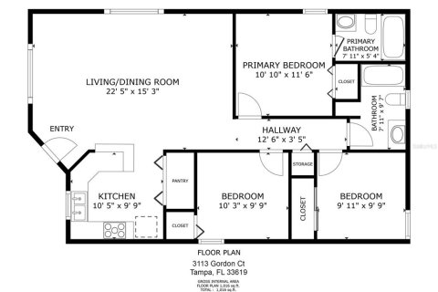 Casa en venta en Tampa, Florida, 3 dormitorios, 97.73 m2 № 2387555 - foto 2