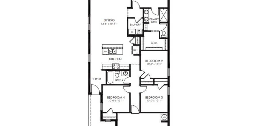 House in Brooksville, Florida 4 bedrooms, 149.29 sq.m. № 1840185