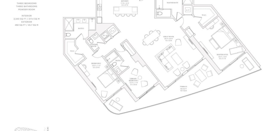 Condominio en Fort Lauderdale, Florida, 3 dormitorios  № 741869