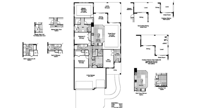 Планировка виллы или дома «293SQM SEA MIST» 4 спальни в ЖК GRAND PARK