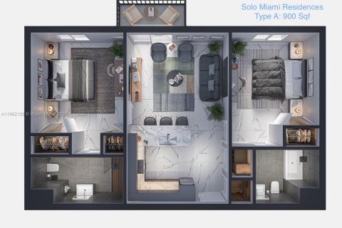 Apartment in North Miami, Florida 2 bedrooms, 83.7 sq.m. № 1954482 - photo 21