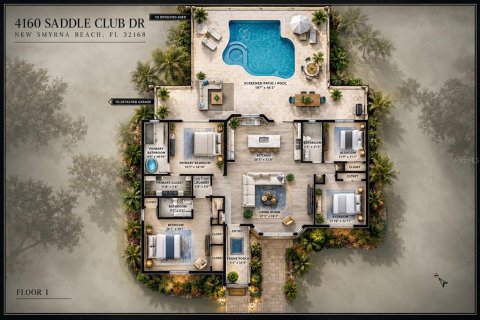 Villa ou maison à vendre à New Smyrna Beach, Floride: 4 chambres, 192.87 m2 № 2408794 - photo 3