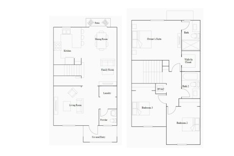 Townhouse floor plan «138SQM», 3 bedrooms in CORSICA