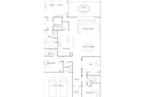 Планировка виллы или дома «House» 2 спальни в ЖК Wellen Park Golf & Country Club - Executive Homes