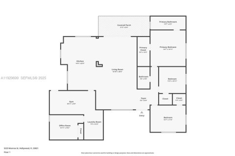 Купить виллу или дом в Холливуд, Флорида 3 спальни, № 1988647 - фото 29